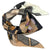Borbonese Scarf Cream gray black Logo Patch - Twill Silk Square Scarf