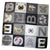 Borbonese Scarf Gray Black Patch Logo Design - Twill Silk Square Scarf