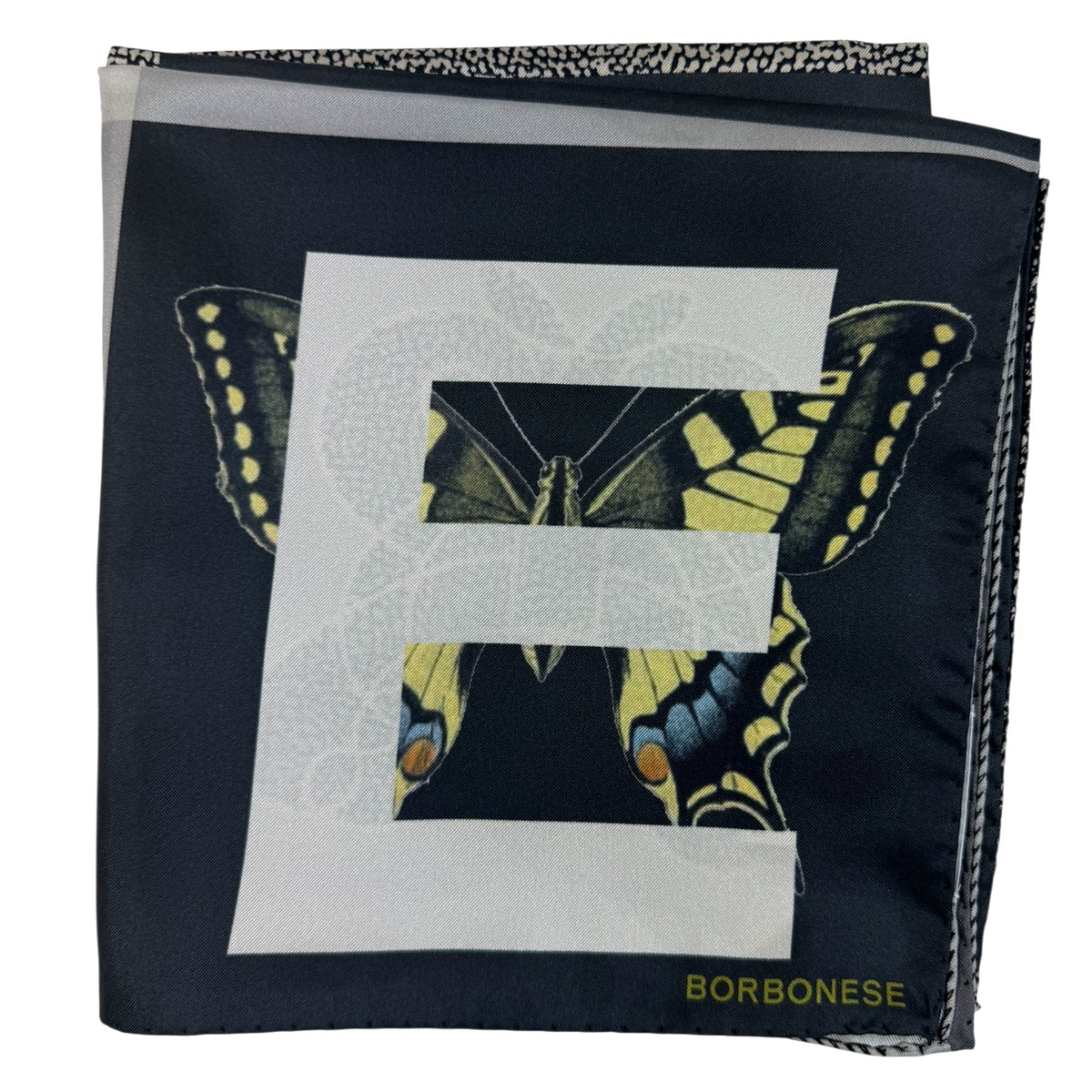 Borbonese Scarf Patch Logo Design - Twill Silk Square Scarf