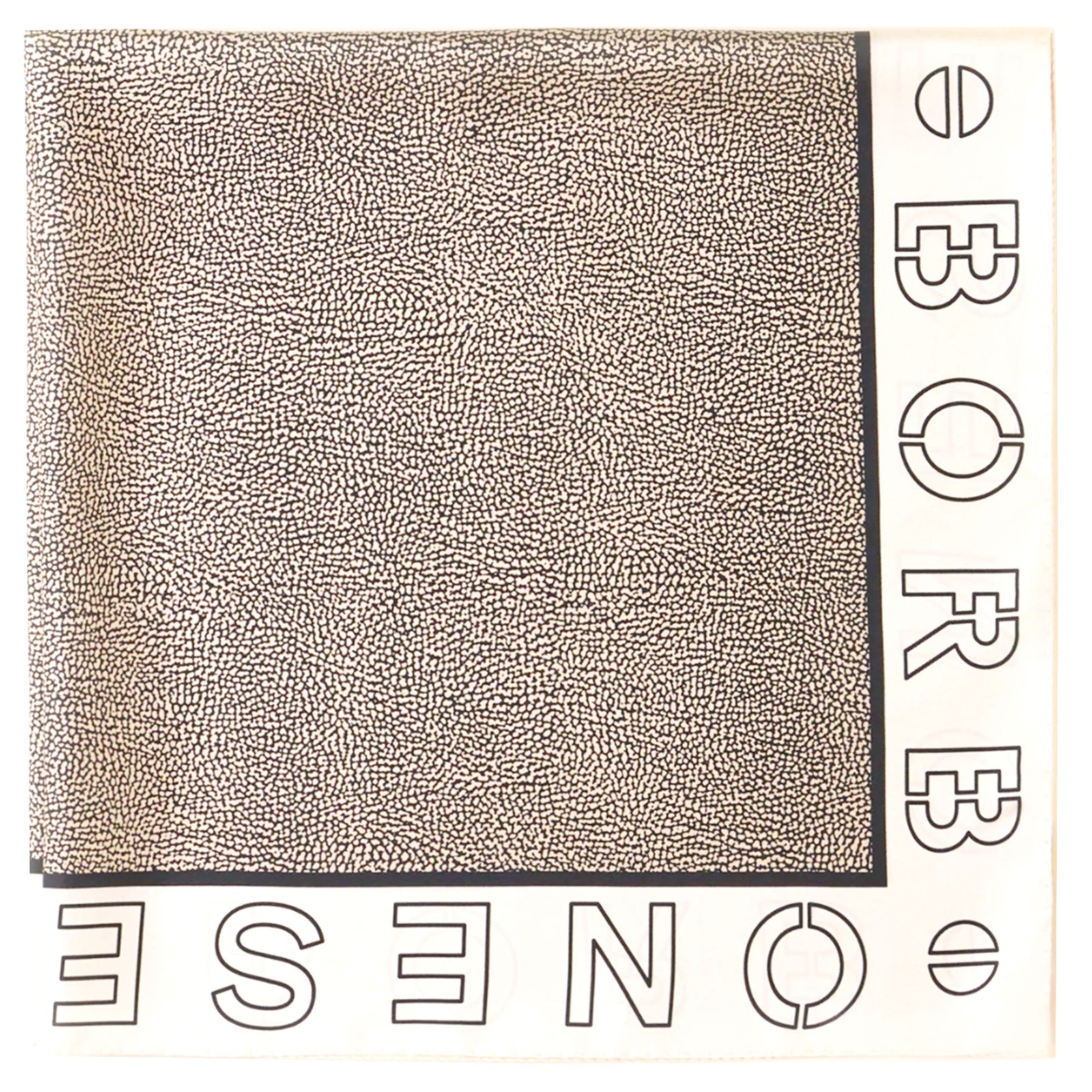 Borbonese Scarf Black White Eye Of Partridge