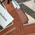 Borbonese Scarf Brown Logo Allover Design - Twill Silk Square Foulard