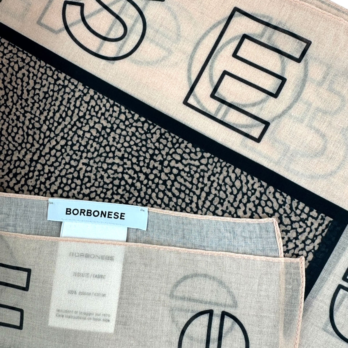 Borbonese Cotton Scarf Eye of Partridge