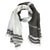Borbonese Scarf Black White Eye Of Partridge Design - Extra Large Cotton Shawl SALE