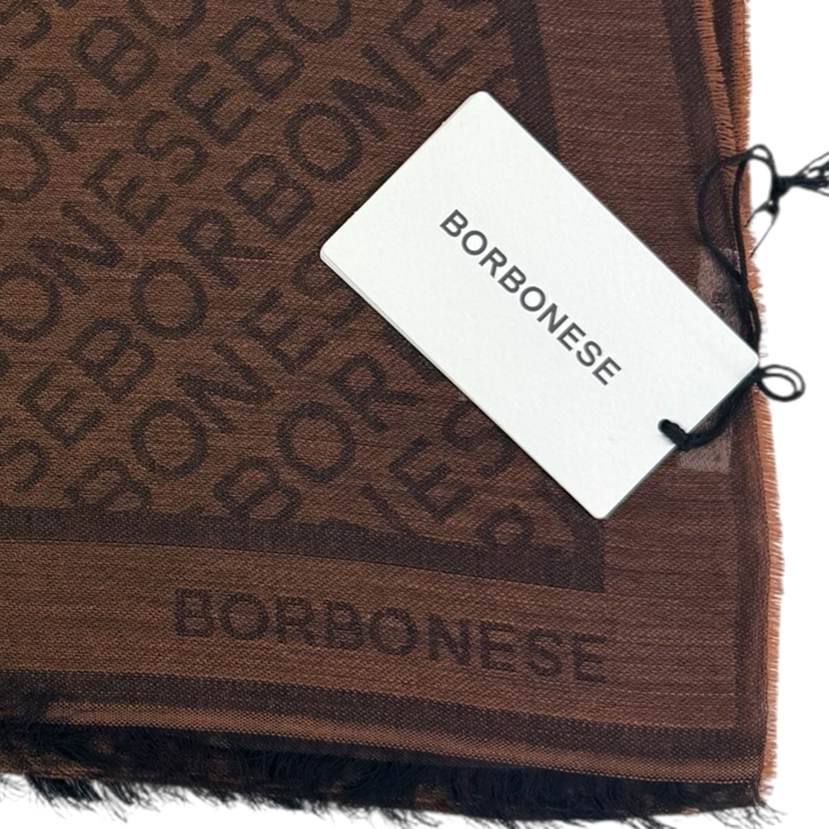 Borbonese Scarf Brown Logo