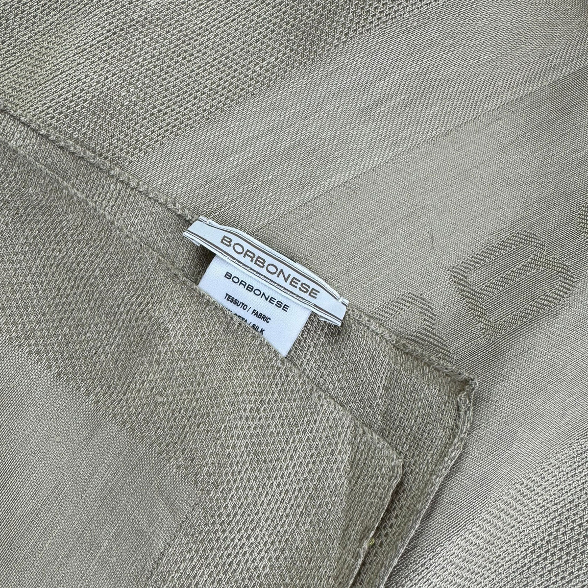 Borbonese Silk Scarf Taupe