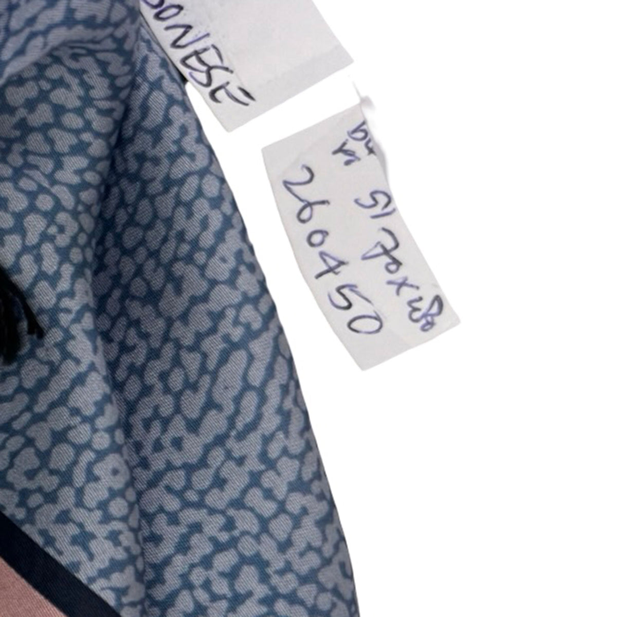 Borbonese Scarf Blue Design - Light Weight Silk Shawl