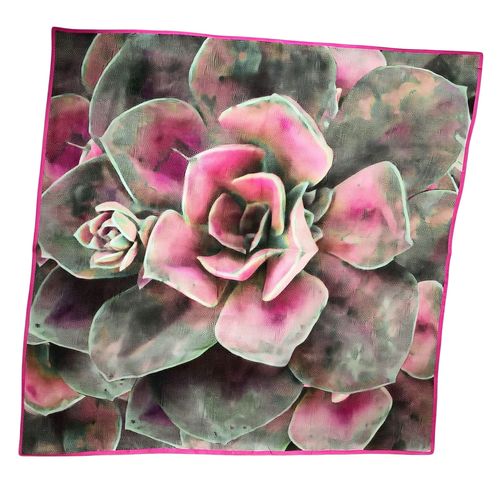 Borbonese Scarf Pink Rose  - Silk Square Foulard