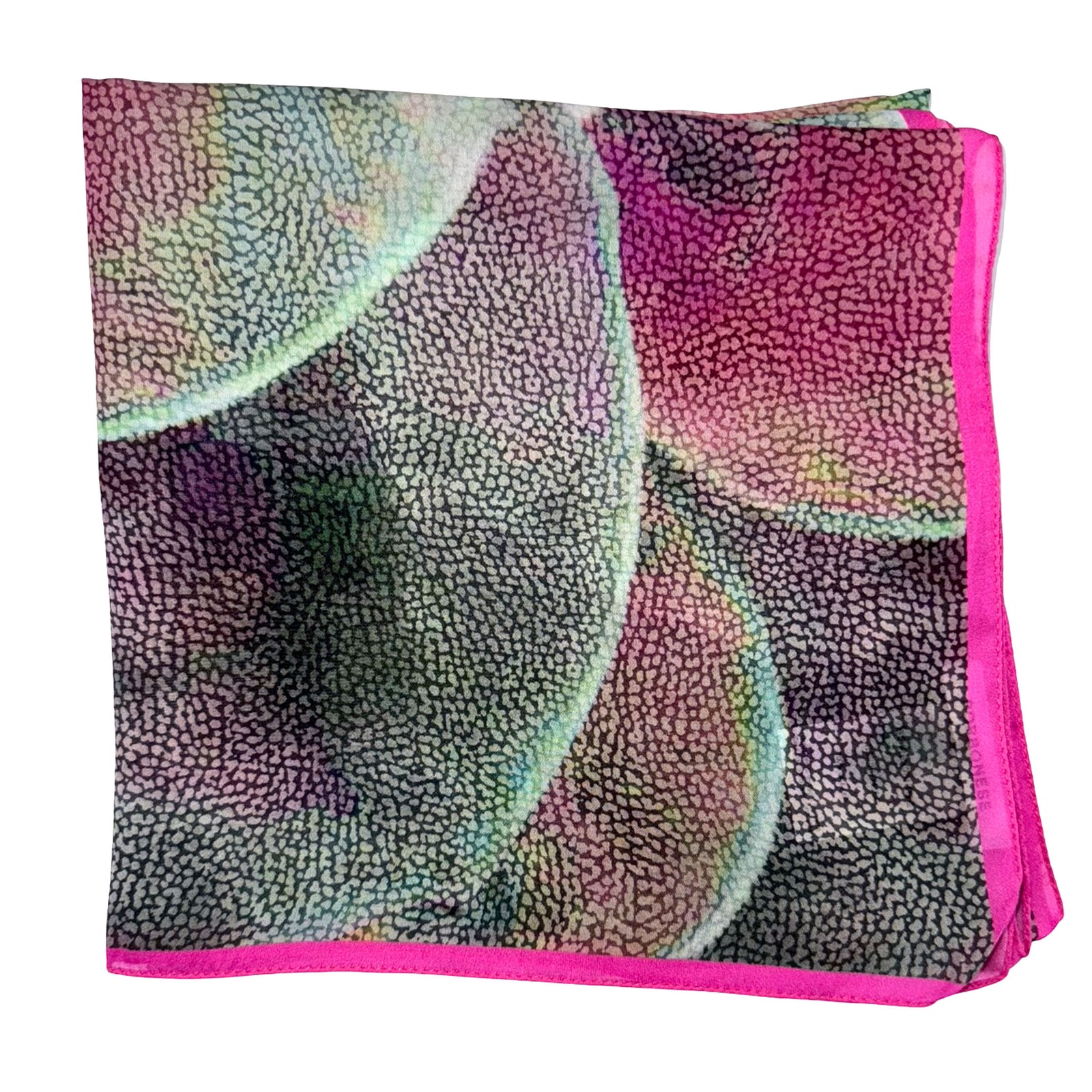 Borbonese Scarf Pink Rose  - Silk Square Foulard