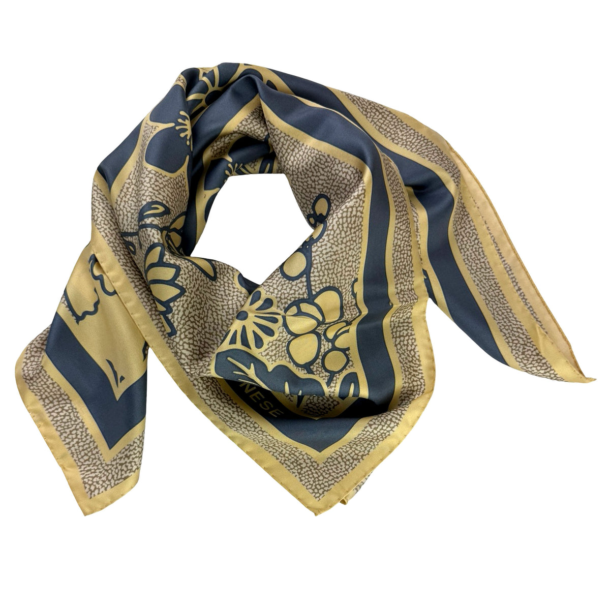 Borbonese Scarf Brown Design - Twill Silk Square Foulard