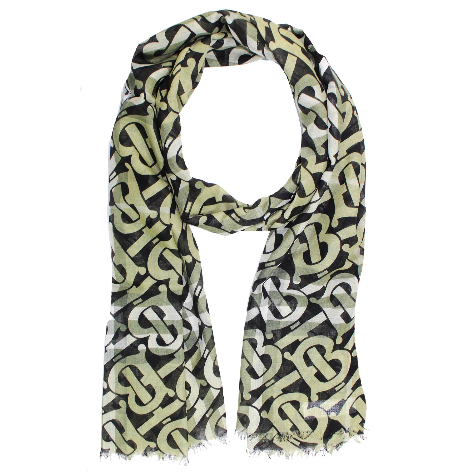 leopard monogram scarf