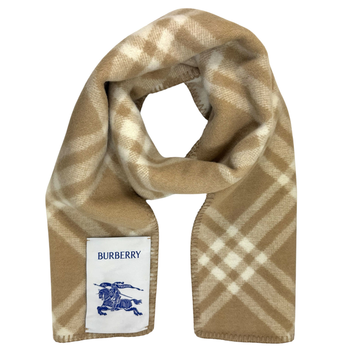 Authentic Burberry scarf, check design archive beige