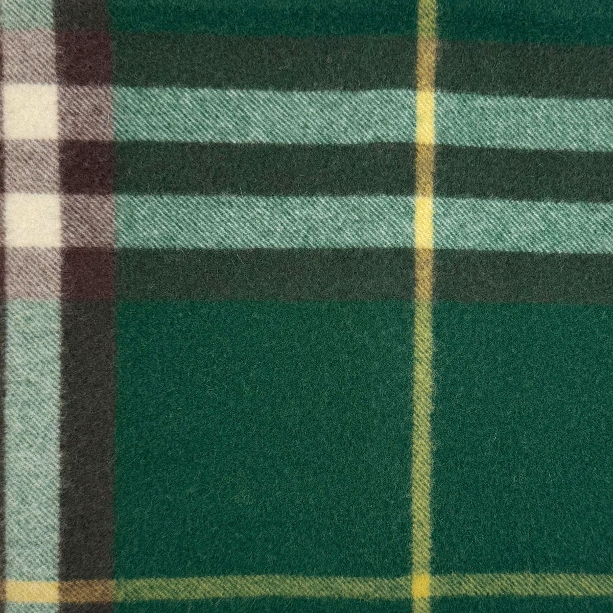 Burberry Snood Scarf Green Giant Check - Wool Button Neck Circle Scarf