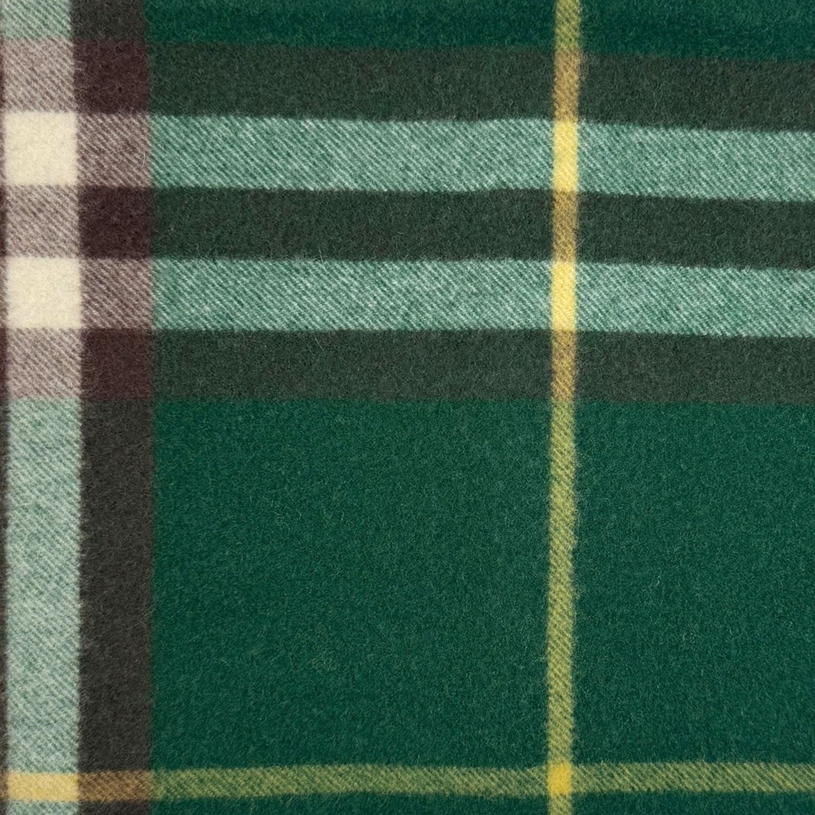 Burberry Snood Scarf Green Giant Check - Wool Button Neck Circle Scarf