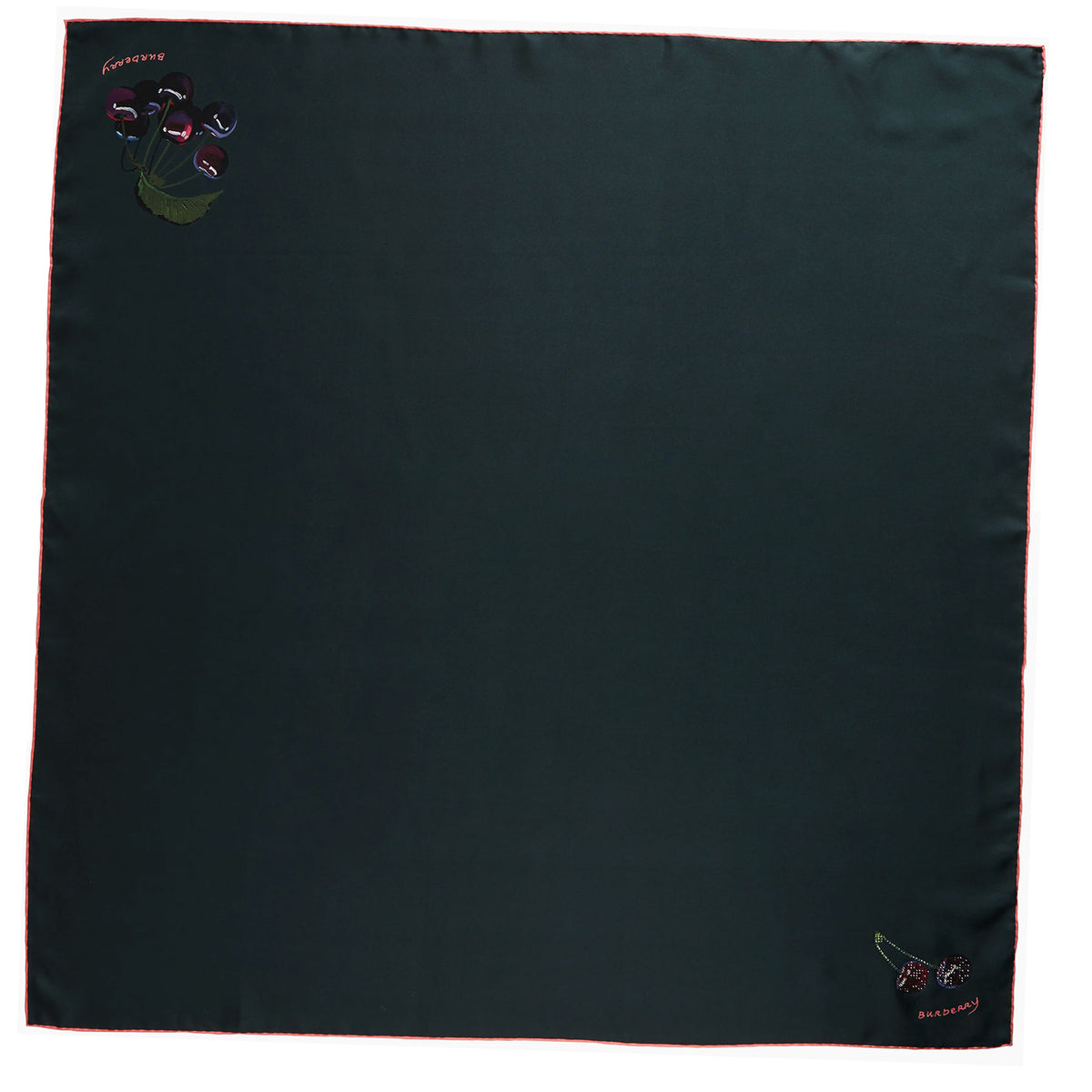 Burberry Scarf Crystals Painted Cherry - Luxury Twill Silk Foulard