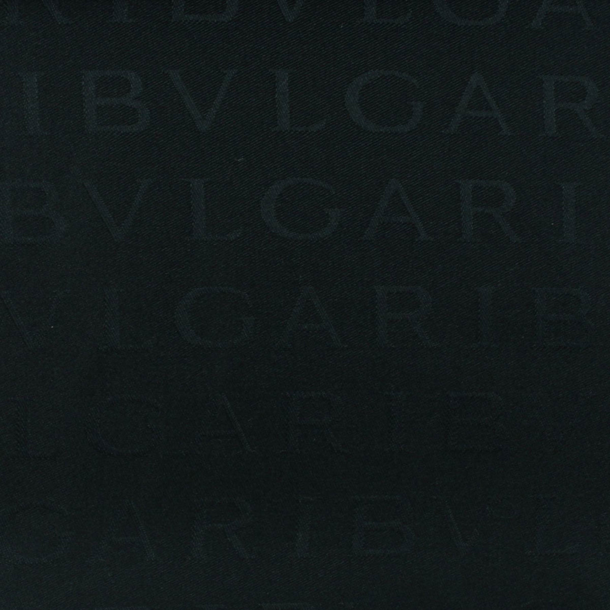 Bvlgari Silk Scarf Black Logomania Authentic