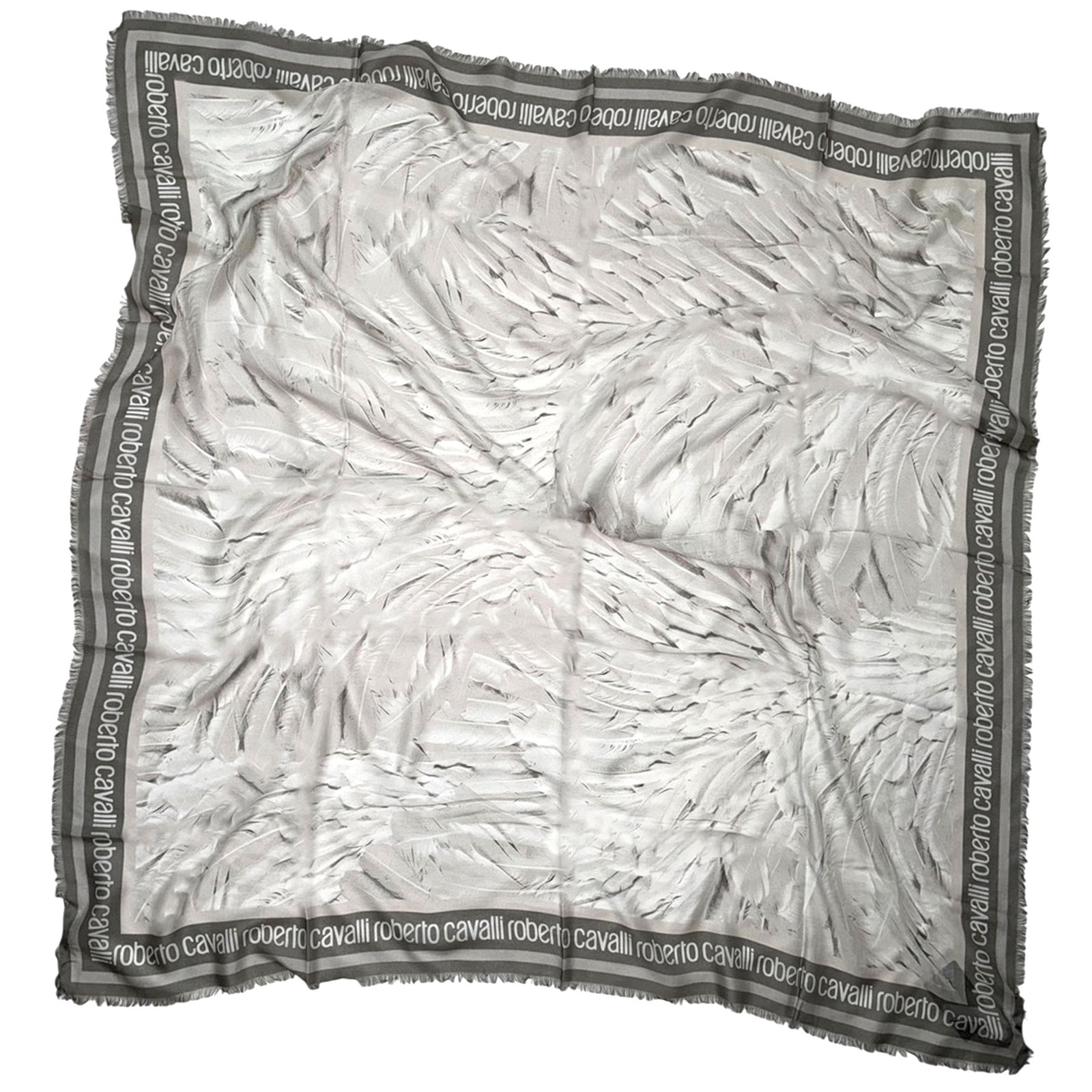 Roberto Cavalli Scarf Gray Design - Extra Large Shawl