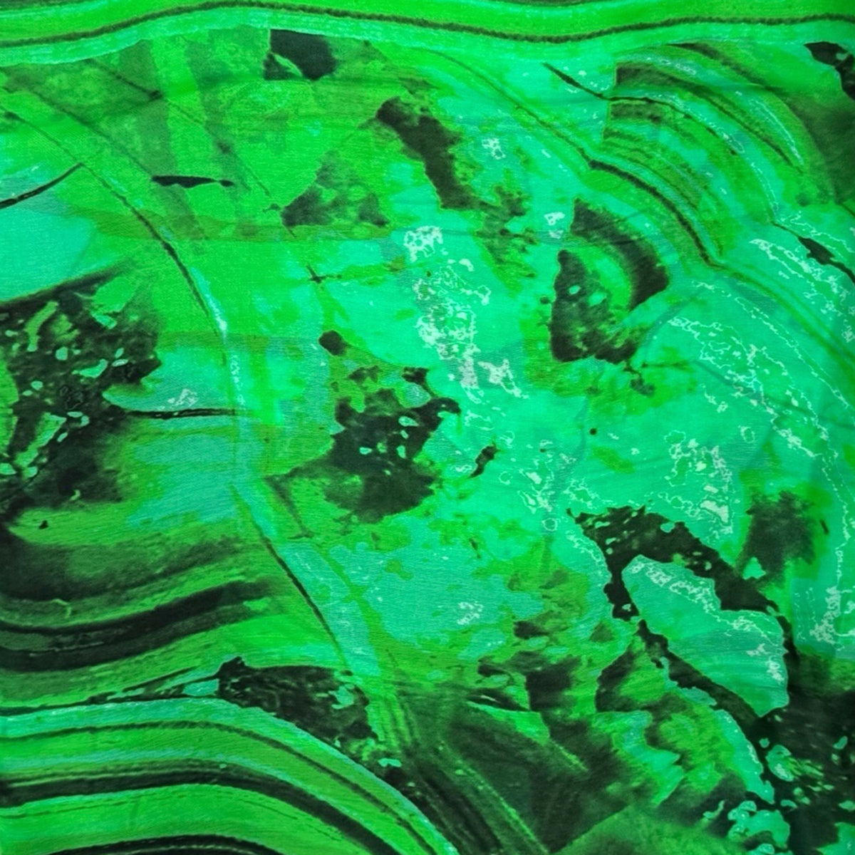 Bright Green Black Scarf