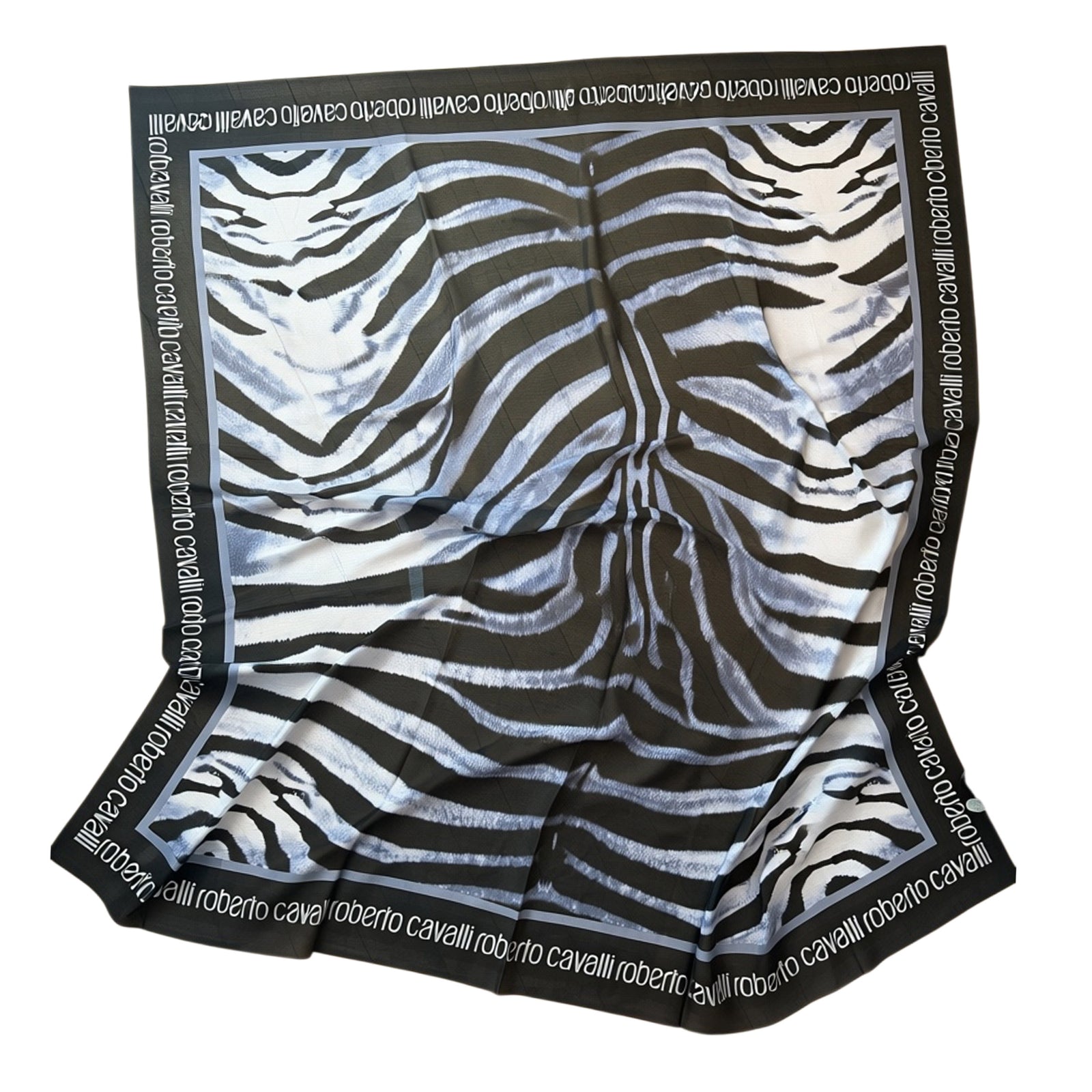 Roberto Cavalli Scarf Tiger Print - Extra Large Chiffon Silk Shawl