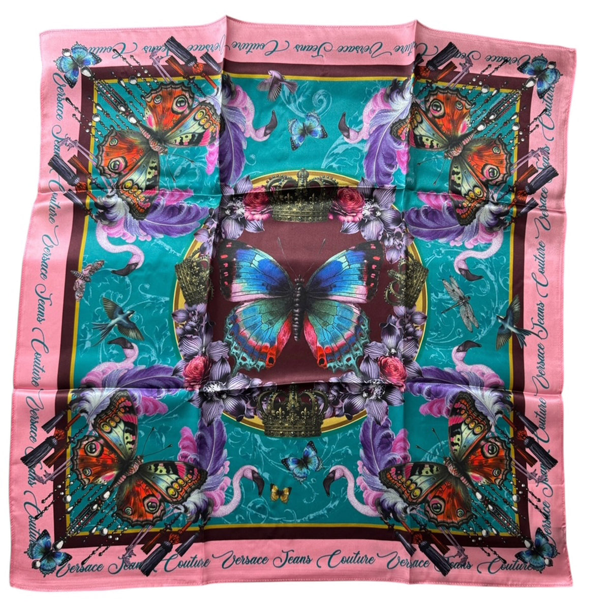 Versace Scarf Butterflies Floral