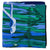 Chopard Scarf Blue Green Flamingo - Twill Silk Square Foulard