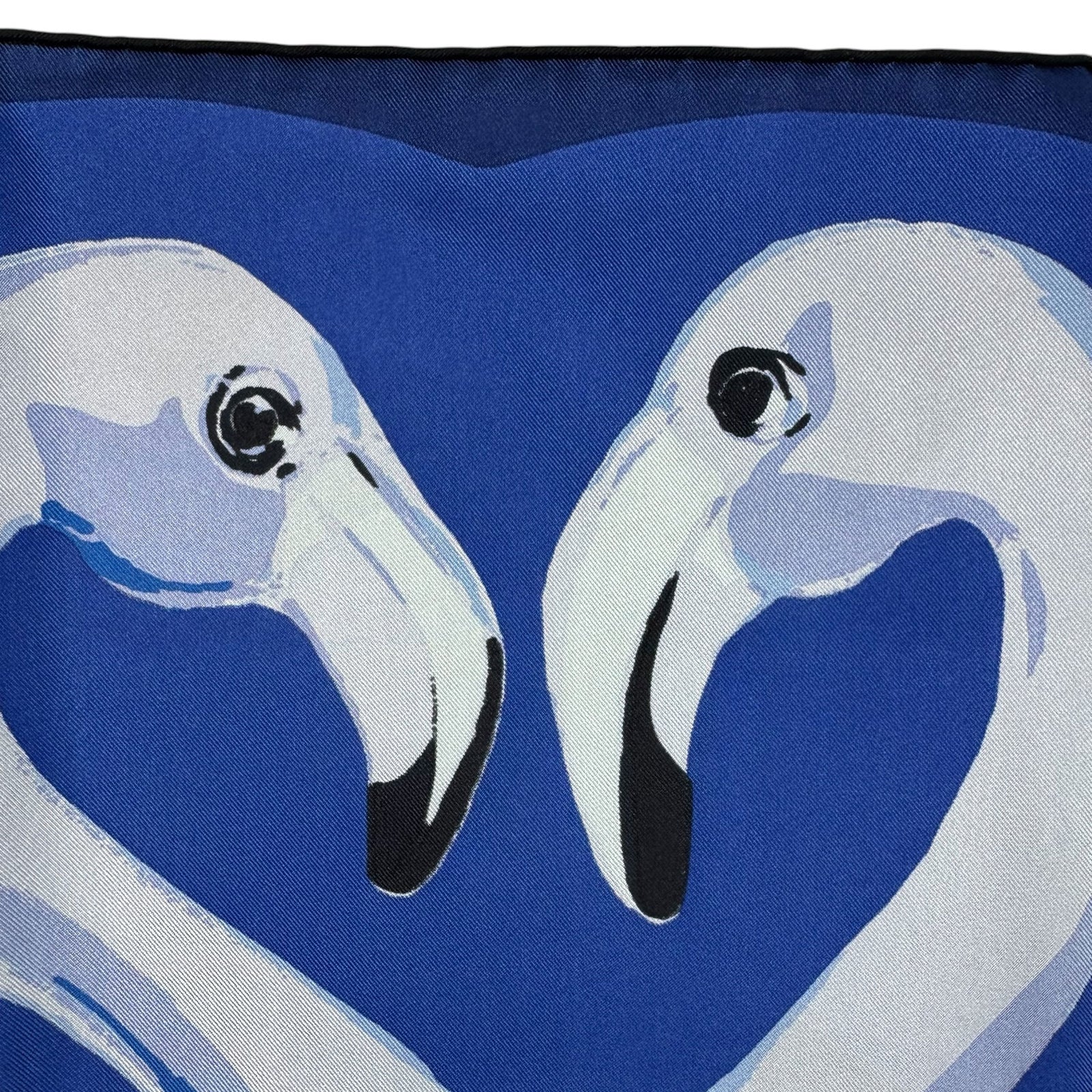 Chopard Scarf Blue Green Flamingo - Twill Silk Square Foulard
