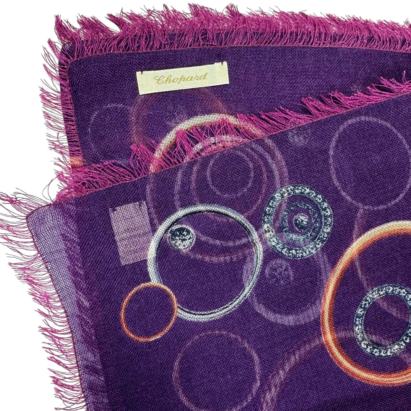 Chopard Scarf Purple - Wool Silk Shawl