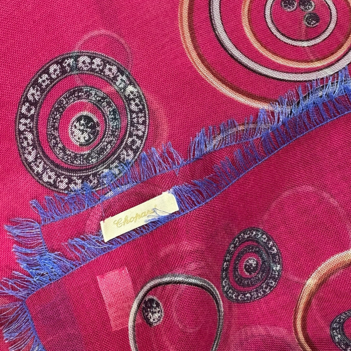 Chopard Scarf Fuchsia Happy Spirit - Cashmere Silk Shawl SALE