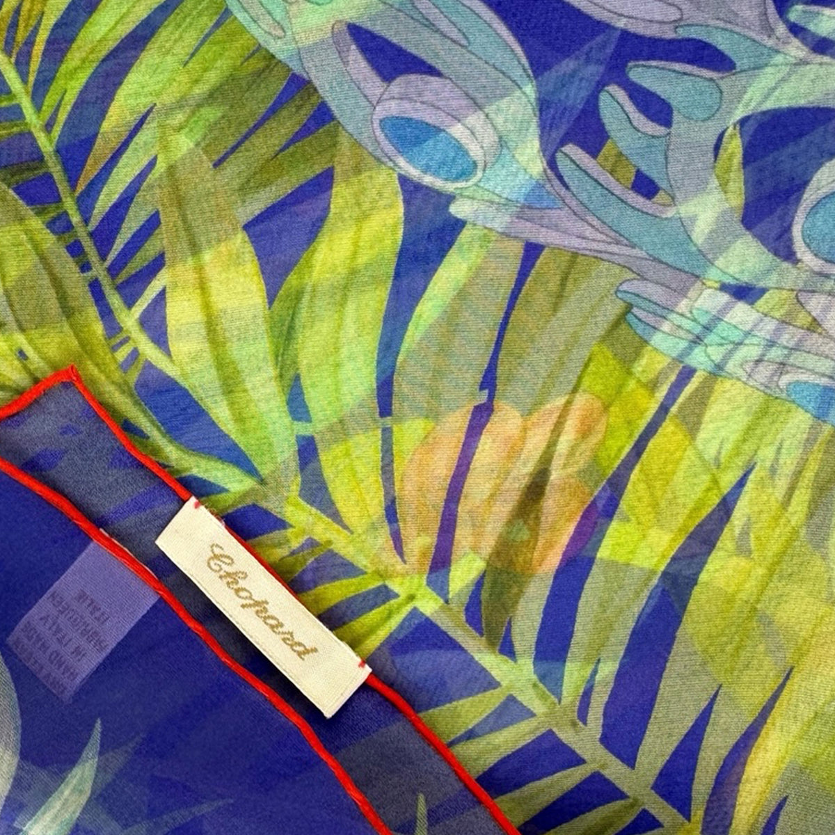 Chopard Scarf Floral &amp; Butterfly - Extra Large Chiffon Silk Shawl