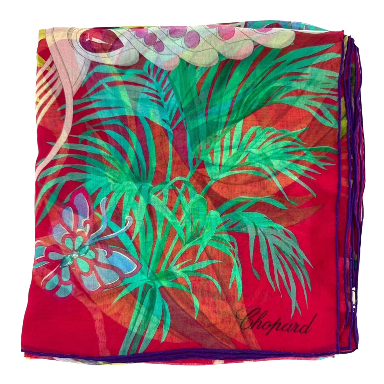 Chopard Scarf Coral Fuchsia Animal World 