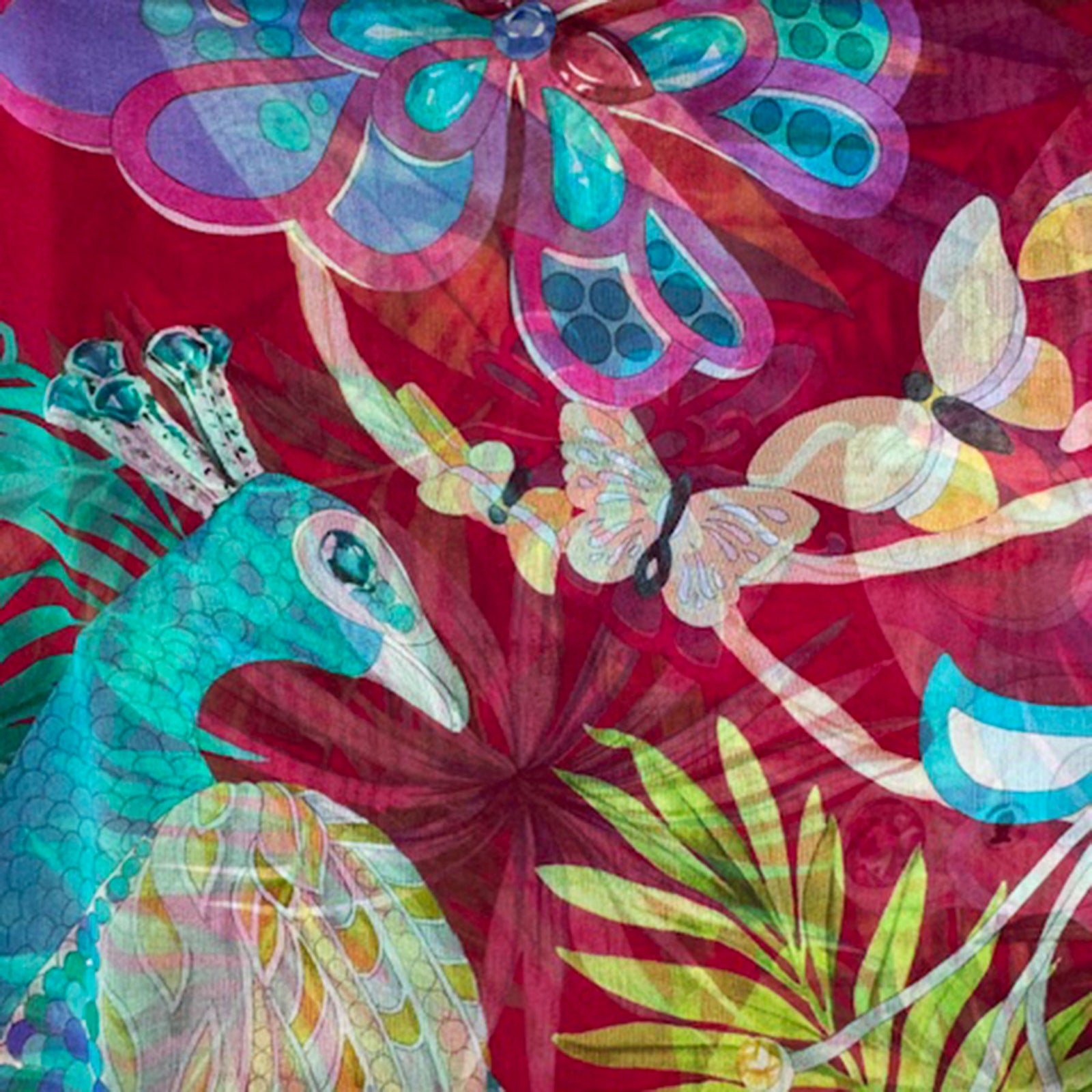 Chopard Scarf Coral Fuchsia Animal World 