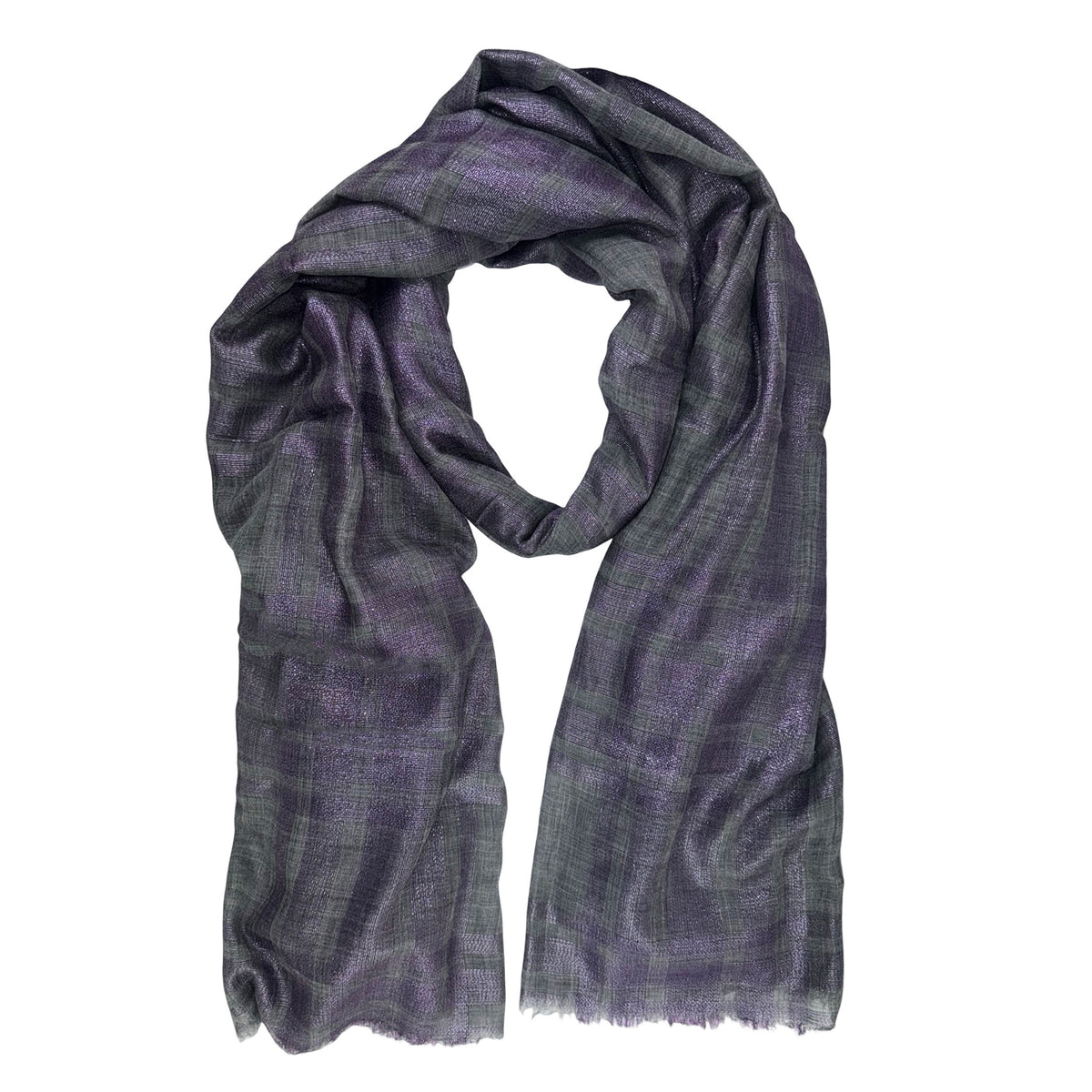 Brunello Cucinelli Scarf Purple Gray