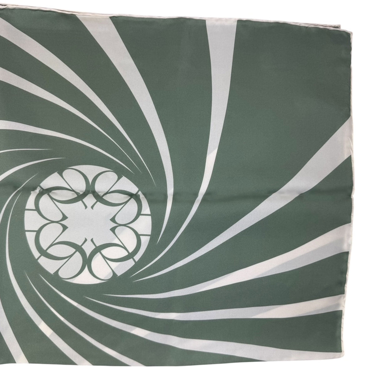 Elie Saab Scarf Taupe White - Twill Silk Square Foulard