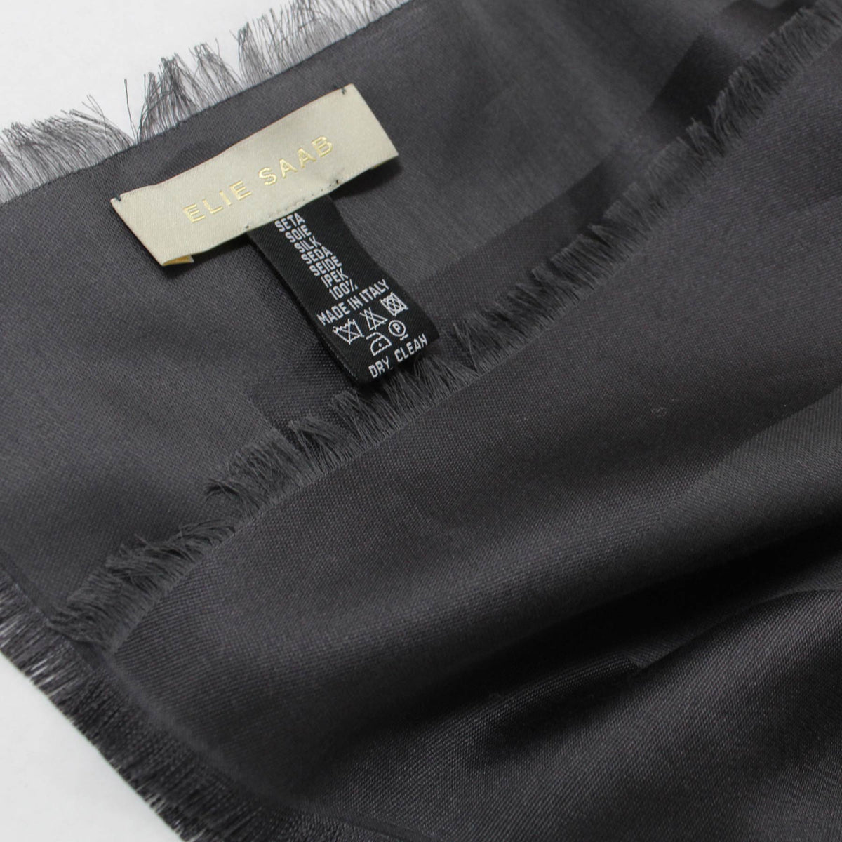 Elie Saab Scarf Dark Gray - Extra Large 55 Inch Square Wool Wrap SALE