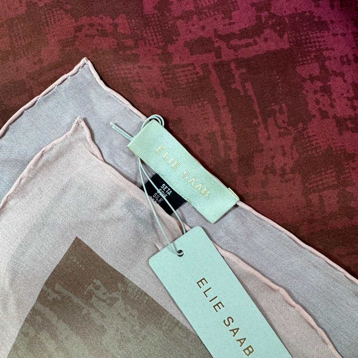 Elie Saab Scarf Taupe Pink