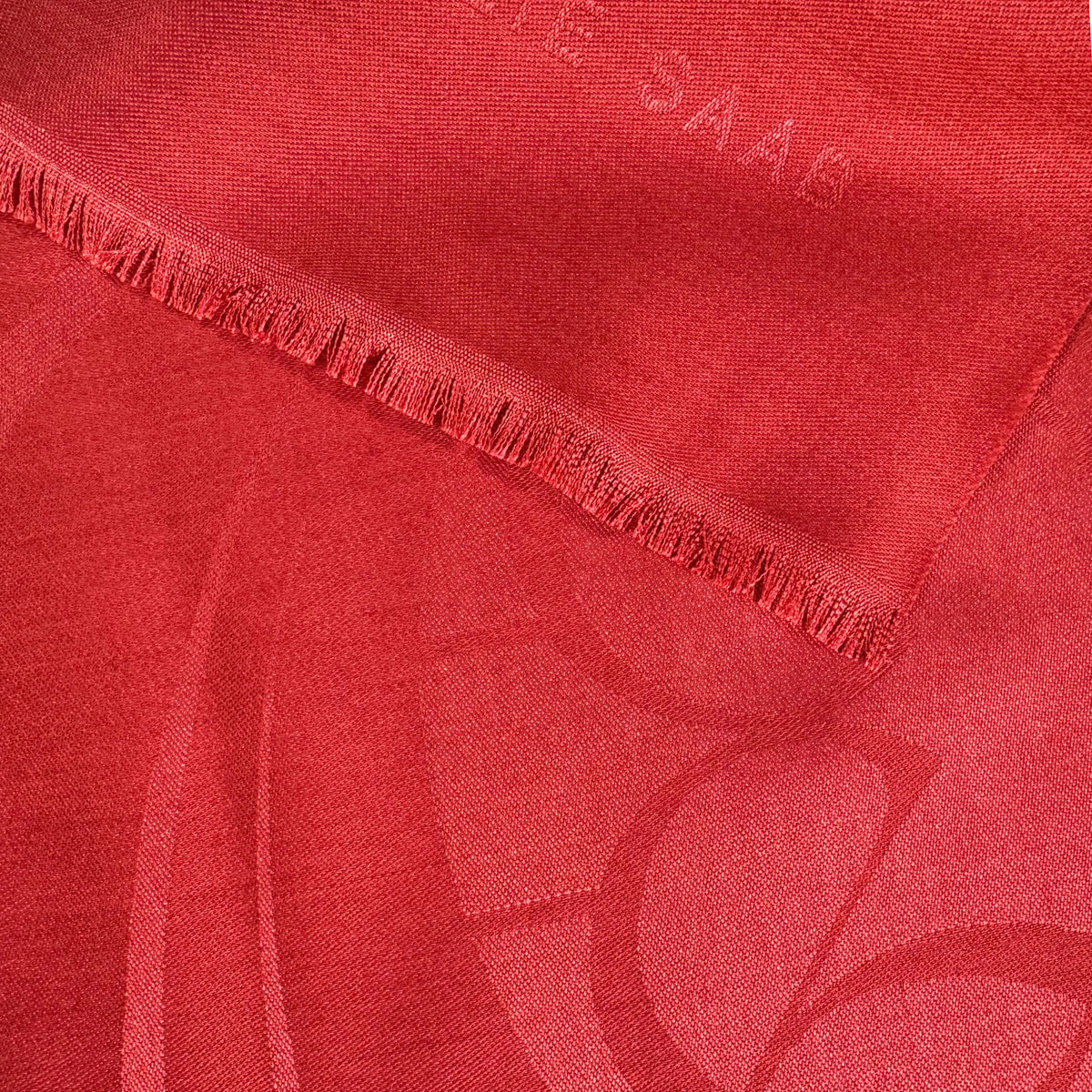 Elie Saab Scarf Red Logo 
