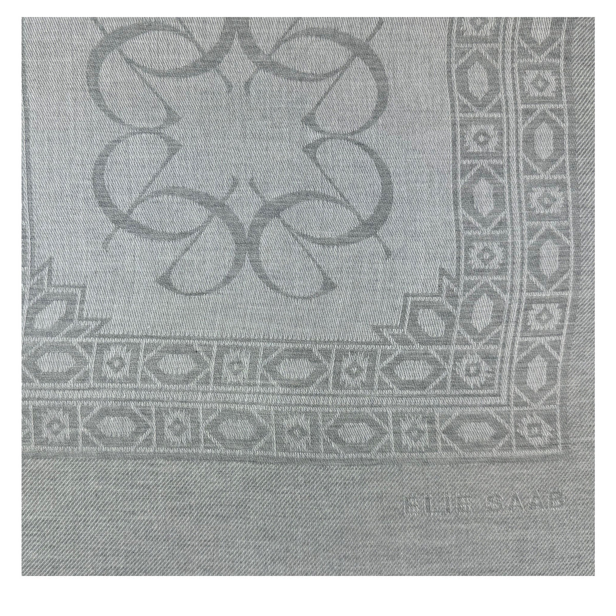 Elie Saab Scarf Gray Tonal Design - Extra Large 55 Inch Square Wrap SALE