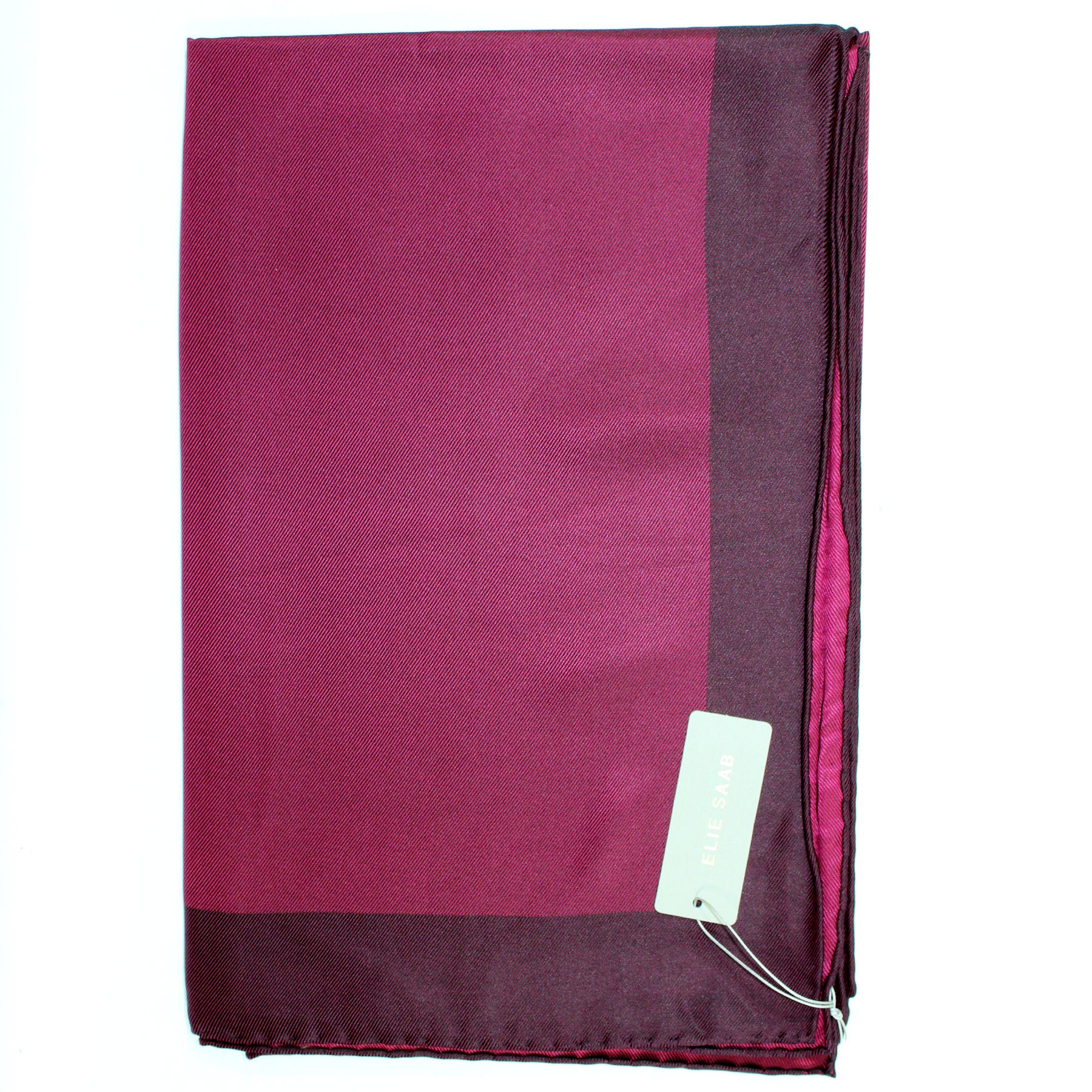 Elie Saab Scarf Cranberry Pink Logo Initials - Extra Large Square 