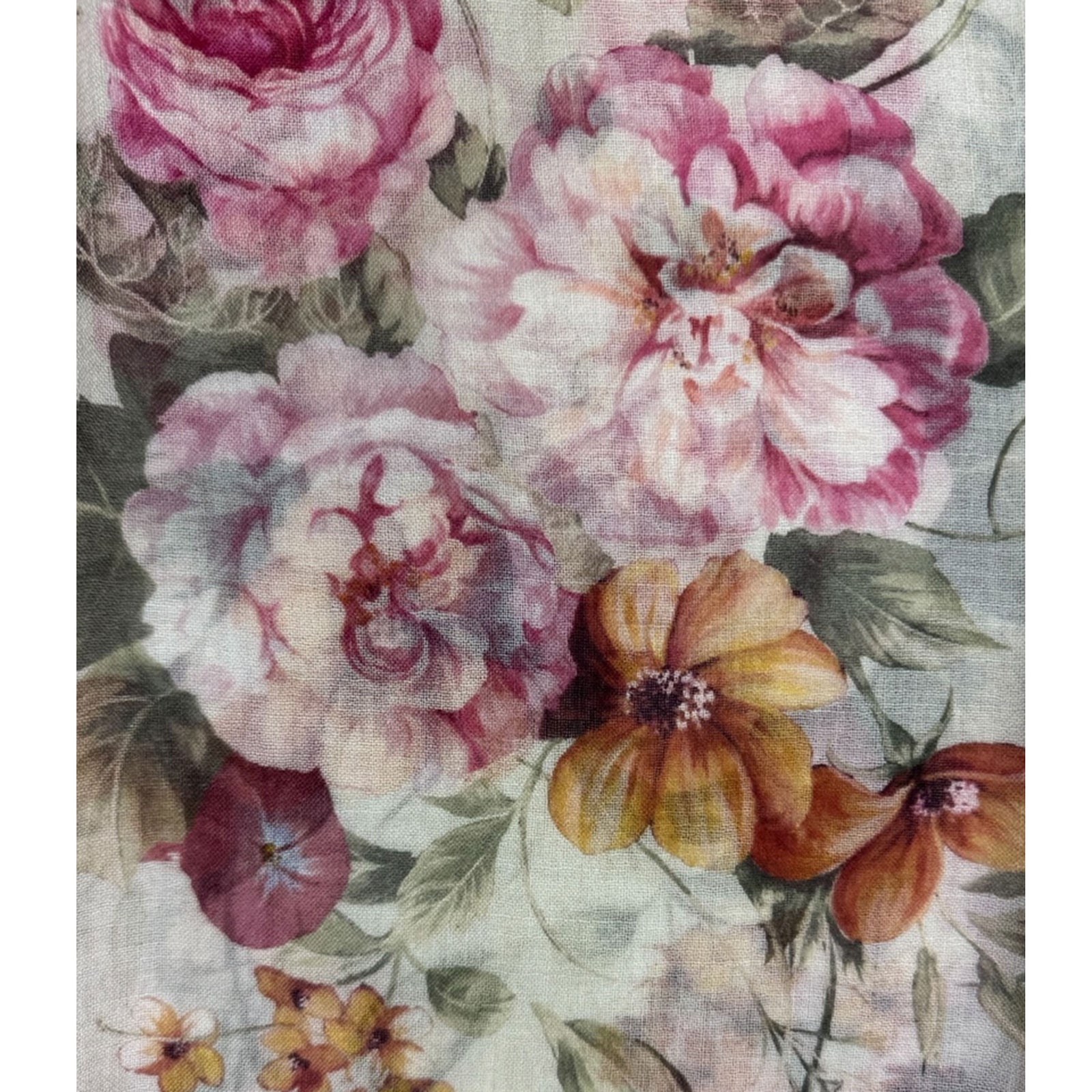 Elie Saab Scarf White Floral - Wool Designer Shawl New