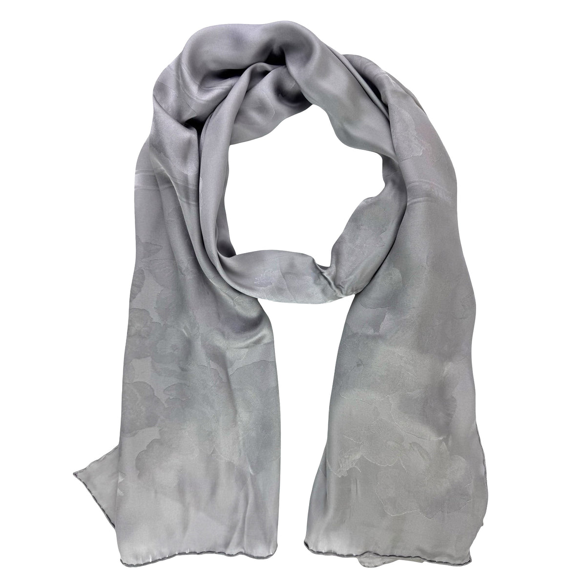 Elie Saab Scarf Gray Floral Design