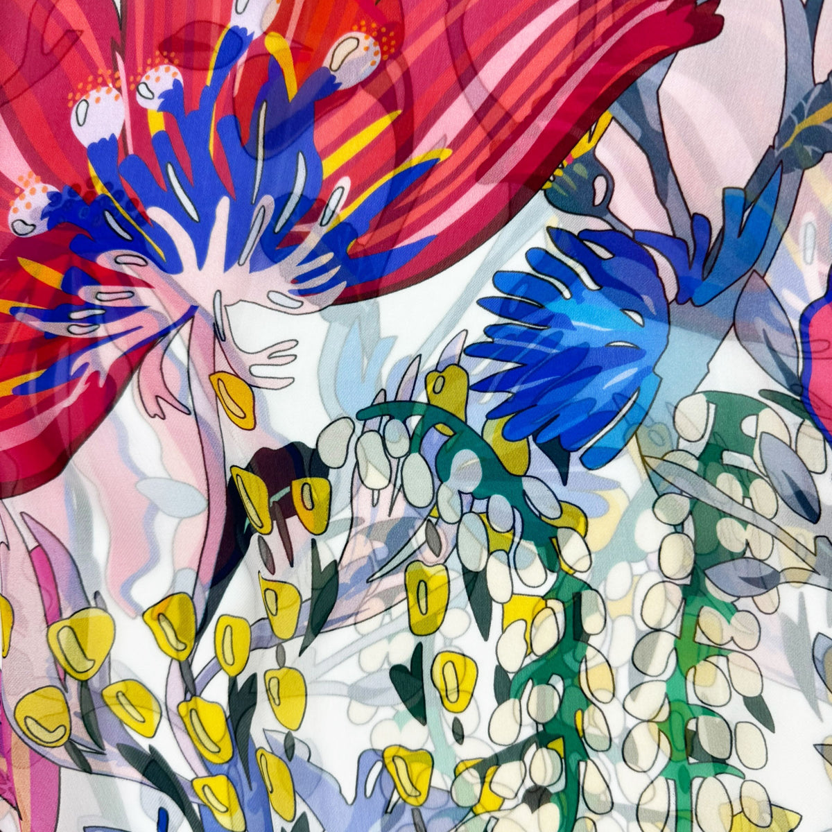 Elie Saab Scarf Floral - Chiffon Silk Designer Shawl 