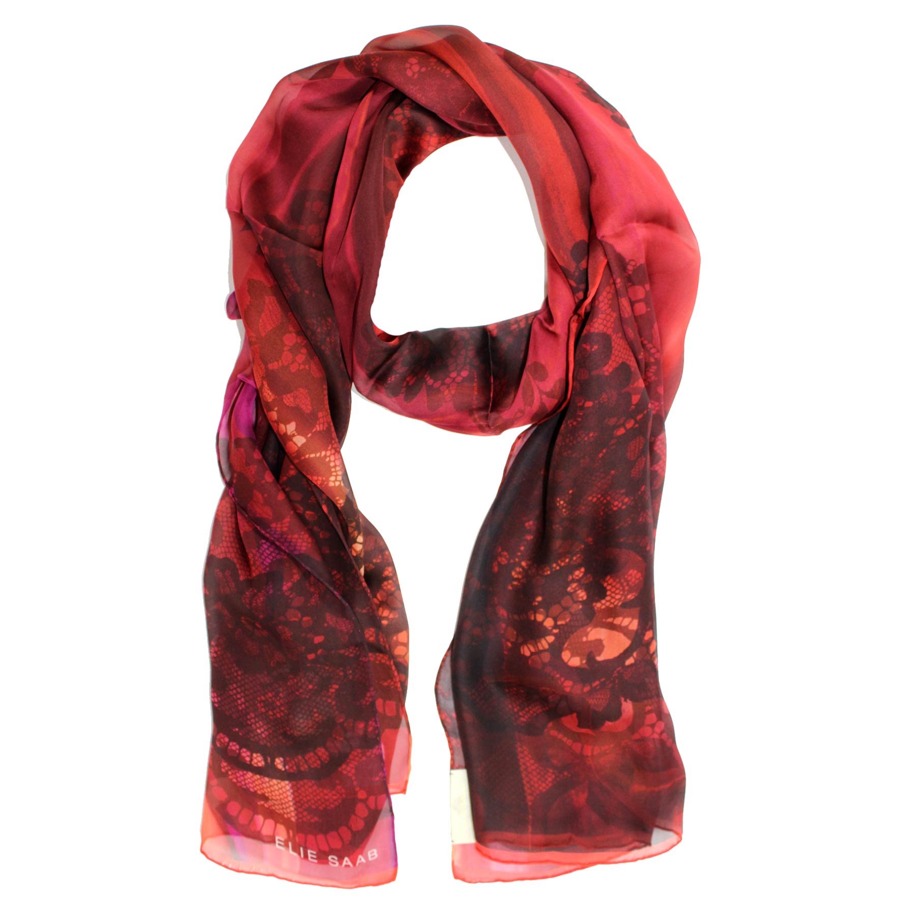 Elie Saab Scarf Fire Red Design -