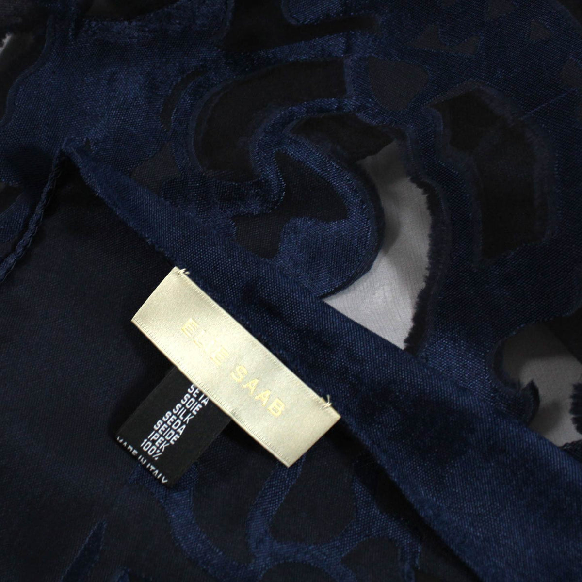 Elie Saab Scarf Dark Blue Design 