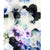 Elie Saab Scarf White Blue Black Purple Floral Design - Chiffon Silk Shawl SALE
