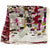 Elie Saab Scarf Bordeaux Fuchsia Gray Design - Chiffon Silk Designer Shawl