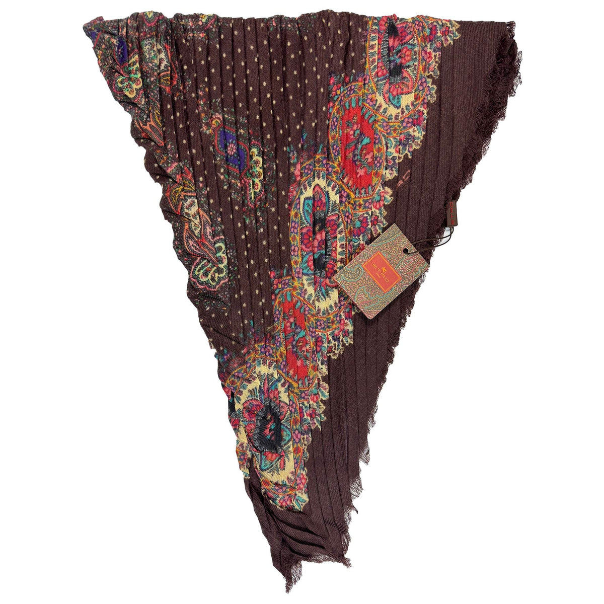 Etro Scarf Pleated Wool Shawl