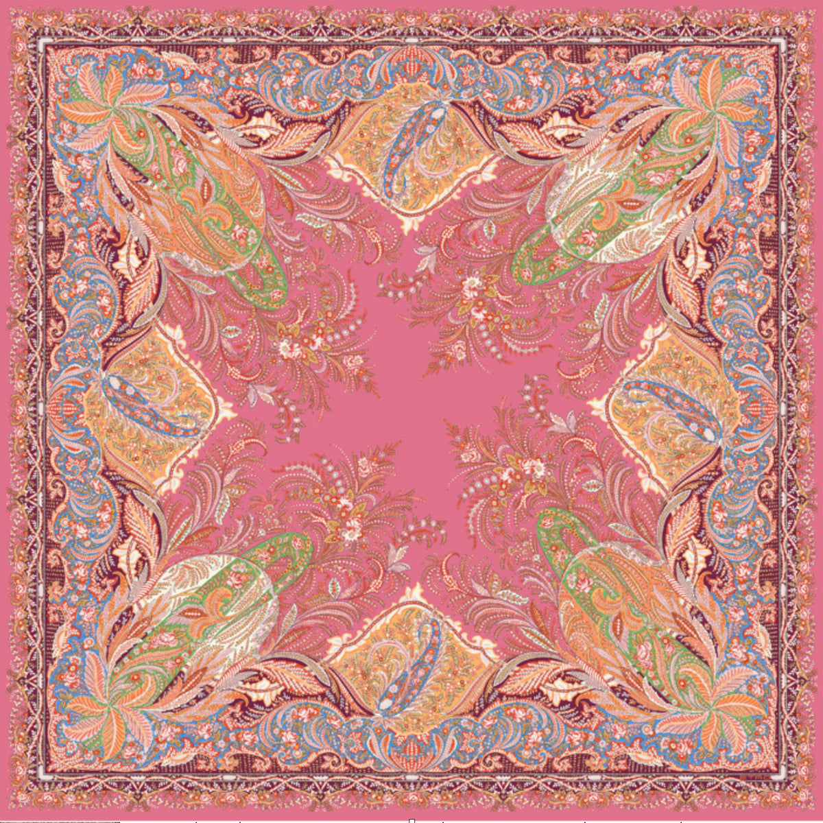 Pink Scarf orrnamental floral