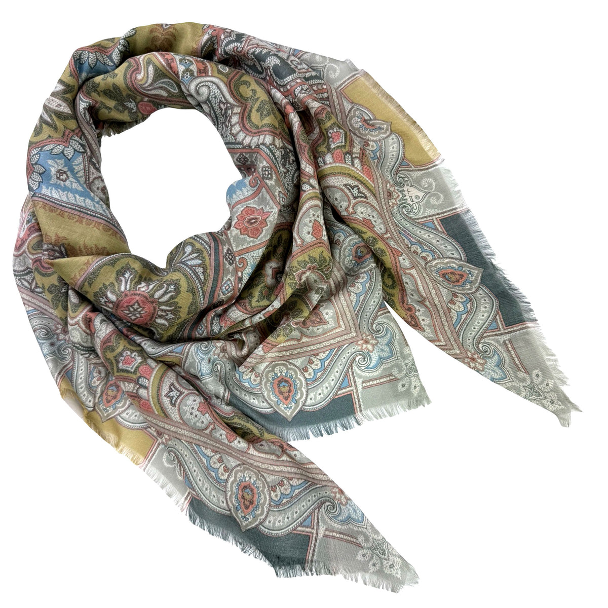 Etro Scarf Ornamental Design - Extra Large Square Shawl