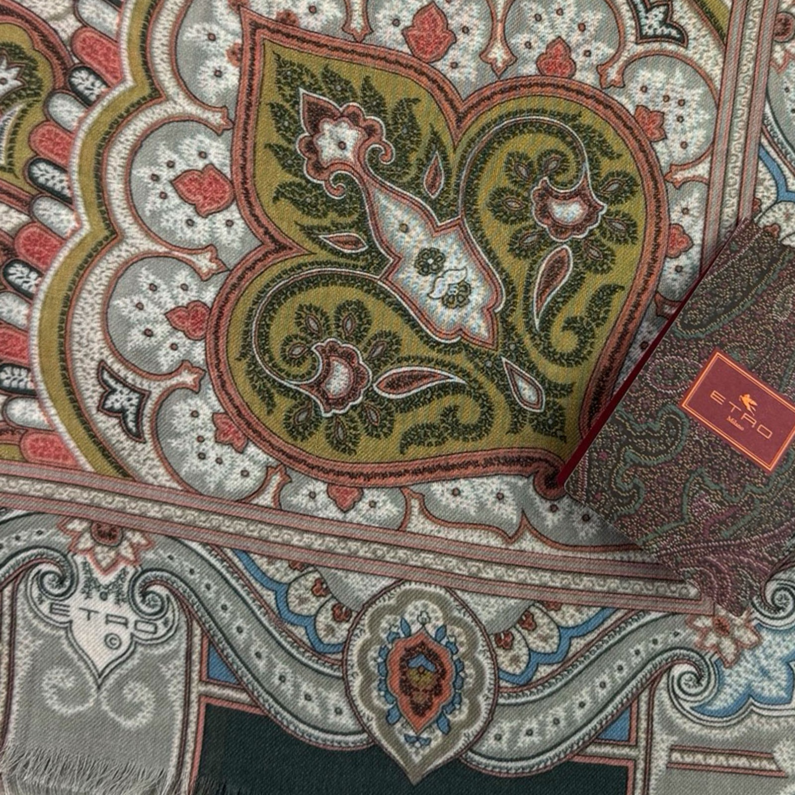 Etro Scarf Ornamental Design - Extra Large Square Shawl