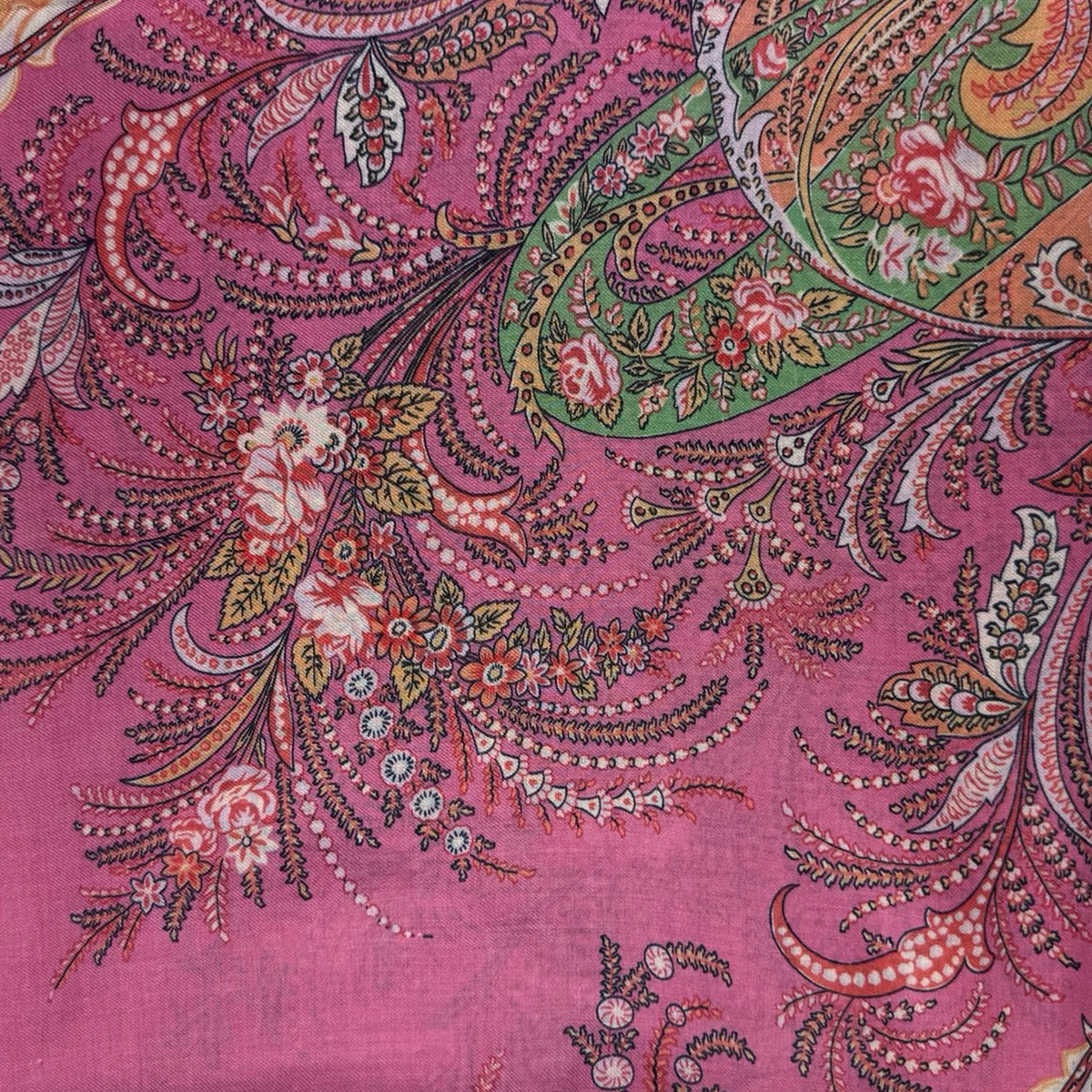 Etro Scarf Pink Floral Ornamental Design - Extra Large Square Shawl