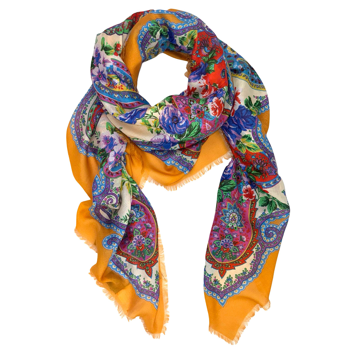 Etro Scarf Paisley Design - Extra Large Square Shawl